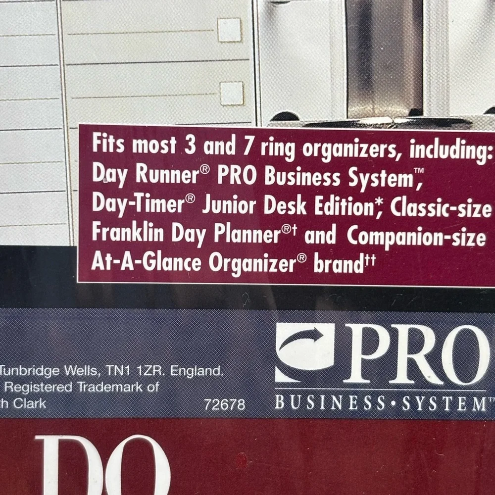 DAY RUNNER PRO Things To Do Pages #88190 NOS Pack 30 Sheets Sealed 7 Holes 1996